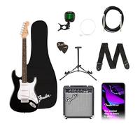Squier by Fender Debut Stratocaster Beginner Electric Guitar Pack, Black
