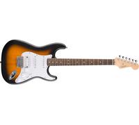 Squier by Fender Debut Collection HT HSS Stratocaster Electric Guitar, Laurel Fingerboard, White Pickguard, 2 Tone Sunburst