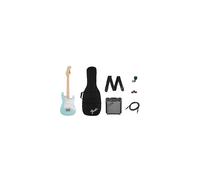 Squier by Fender Mini Stratocaster Pack, Beginner Electric Guitar for Kids, Includes Amp, Tuner, Gig Bag, Cable, Strap and Virtual Lessons, Daphne Bl
