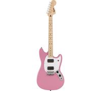 Squier by Fender Sonic Mustang HH Electric Guitar, Maple Fingerboard, White Pickguard, Flash Pink, Comes with Free Virtual Lessons