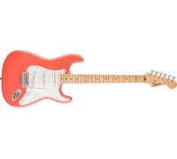 Squier by Fender Limited Edition Sonic® Stratocaster® Electric Guitar, Maple Fingerboard, White Pickguard, Tahitian Coral