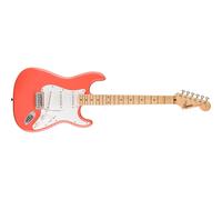 Squier by Fender Sonic Stratocaster Electric Guitar, Easy-to-play Neck and Body for Beginners, with Free Virtual Lessons, Tahitian Coral