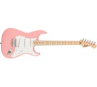 Squier by Fender Limited Edition Sonic® Stratocaster® Electric Guitar HT, Maple Fingerboard, White Pickguard, Shell Pink