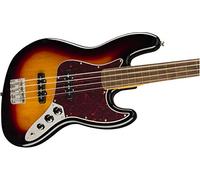 Squier Classic Vibe 60s Fretless Jazz Bass, 3 Colour SB, Laurel Fingerboard