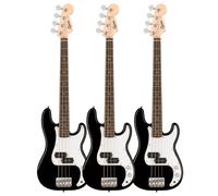 Squier Mini Precision Bass LRL Black pack of 3