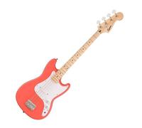 Squier Sonic Bronco Bass, Maple Fingerboard, White Pickguard, Tahitian Coral