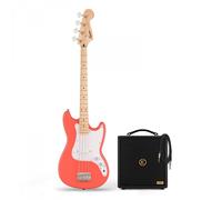 Squier Sonic Bronco Bass MN Tahitian Coral & Eden Orbiter 8 Bass Combo Amp