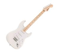 Squier by Fender Sonic Stratocaster HT Electric Guitar, Maple Fingerboard, White Pickguard, Arctic White, Comes with Free Virtual Lessons