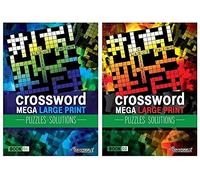 Squiggle Glossy A4 Mega Large Print Crossword Puzzles - Set of 2