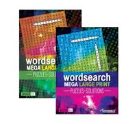 Squiggle Martello P2923 Mega Large Print Glossy Wordsearch Books 1 & 2 - Set of 2