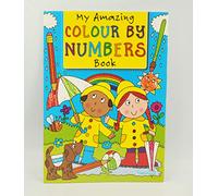 Squiggle My Amazing Colour By Numbers Colouring Book A4 Size (Blue)