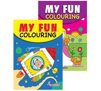 Squiggle My Fun A5 Travel Size Colouring Books Space & Princess - Set of 2