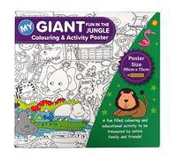 Squiggle My Giant Colouring and Activity Poster 99cm x 70cm, Fun in The Jungle