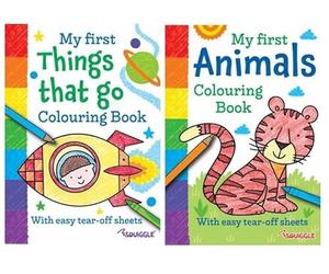 Squiggle P2250 My First Animals & Things That Go Colouring Books - Set of 2