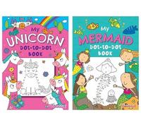 Squiggle P2256 My Unicorn & Mermaid A4 Dot to Dot Colouring Books - Set of 2
