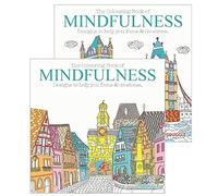Squiggle P2870 Mindfulness Anti-Stress Colouring Books - Set of 2