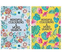 Squiggle P2871 A5 Mindful Travel Size Colouring & WordSearch Book, Assorted Design X1 Book