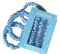 Squigs Mini Silk Scrunchies: 100% Pure Silk Hair Ties for Women - No Crease, No Tugging, Prevents Breakage - Strong Hold for Ponytails, Braids & Buns - 3-Pack, Soft & Gentle on Hair