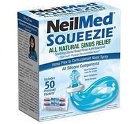 Squip NasaKleen Squeezie with Nasal Irrigation System/Pack of 50 Saline Sachets