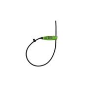 Squire Bike Locks STRAPLOK™ Combi 10 - Ultra-Lightweight Multi-Functional Zip-Tie Style Café Bike Lock with 10mm Stainless Steel Core, 450mm Length, 3-Wheel Recodable Combination - Green