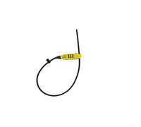 Squire Bike Locks STRAPLOK™ Combi 10 - Ultra-Lightweight Multi-Functional Zip-Tie Style Café Bike Lock with 10mm Stainless Steel Core, 450mm Length, 3-Wheel Recodable Combination - Yellow