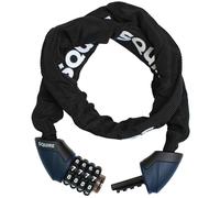 Squire Chainlok™ Combi 6 Combination Bike Lock - Hardened Steel Chain, 4-Wheel Recodable, Lightweight 600g, 900mm, Anti-Scratch Sleeve