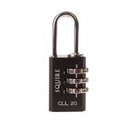 Squire 20MM BLK Combi Padlock DFCOMBI20, Black, 20 mm