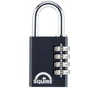 Squire Combination Small Padlock (Locker Lock Combi 40) - Tough Steel Shackle - 4 Wheel Combination Padlock - for Travel or for Home, Shed, Garage, Gym Locker & Luggage (Black, 40 mm)