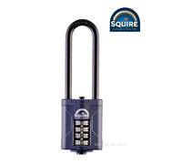 Squire Combination Padlock (CP40/2.5) - Extra Long Steel Shackle - 4 Wheel Combination - Alloy Steel for Corrosion Resistance - Weatherproof Lock, Ideal for Gates & Garden Sheds (Blue, 40 mm)