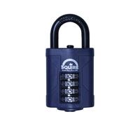 Squire Combination Padlock (CP40) - 40mm Wide Combination Padlock (Blue) - Tough Steel Shackle - Alloy Steel for Corrosion Resistance - Weatherproof Lock, Ideal for Gates & Garden Sheds