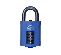 Squire Padlock CP40S - Heavy Duty 4-Wheel Combo, Stainless Steel, Weatherproof - Marine Blue 40mm