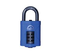 Squire Heavy Duty Padlock (CP40S) - Toughest Steel Shackle - 4 Wheel Combination Padlock - Stainless Steel for Corrosion Resistance - Weatherproof Lock for Home, School & Garage (Marine Blue, 40 mm)