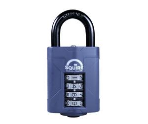 SQUIRE CP50 Series 50mm Steel Shackle Combination Padlock - CP50/BX Open Shackle