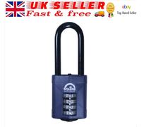 Squire CP502.5 Combination Padlock 4-Wheel 50mm Extra Long Shackle NEW FREE P&P