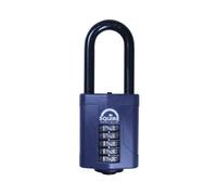 Squire Heavy Duty Padlock (CP60/2.5) - Toughest Long Shackle - 5 Wheel Combination Padlock - Alloy Steel for Corrosion Resistance - Weatherproof Lock for Home, School & Garage (Blue, 60 mm)