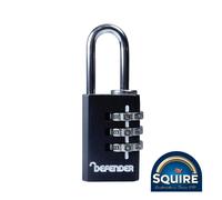 Squire Defender Combination Padlock - Dfcombi20 Blister Pack 1 SQR701801