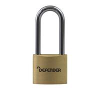 Defender Padlock DEFBP4LS Brass Long Shackle 40mm