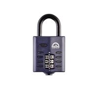 Squire Heavy Duty Padlock (CP30) - Toughest Steel Shackle - 3 Wheel Combination Small Padlock - Alloy Steel for Corrosion Resistance - Weatherproof Lock for Home, Luggage, Suitcase & Gym (Blue, 30 mm)