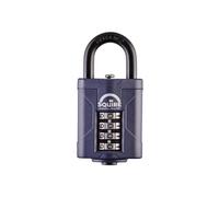 Squire Heavy Duty Padlock (CP40) - Toughest Steel Shackle - 4 Wheel Combination Padlock - Alloy Steel for Corrosion Resistance - Weatherproof Lock for Home, School & Garage (Blue, 40 mm)