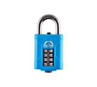 Squire Padlock CP40S - Heavy Duty 4-Wheel Combo, Stainless Steel, Weatherproof - Marine Blue 40mm
