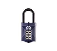 Squire Heavy Duty Padlock (CP50/2.5) - Toughest Extra Long Shackle - 4 Wheel Combination Padlock - Alloy Steel for Corrosion Resistance - Weatherproof Lock for Home, School & Shed (Blue, 50 mm)