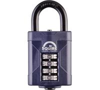 Squire Heavy Duty Padlock (CP50) - Toughest Steel Shackle - 4 Wheel Combination