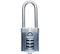 Squire Padlock Vulcan Combi 50/2.5 - 4-Wheel Combo, Boron Shackle, Weatherproof (Blue, 50mm)