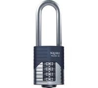 Squire Padlock Vulcan Combi 50/2.5 - 4-Wheel Combo, Boron Shackle, Weatherproof (Blue, 50mm)
