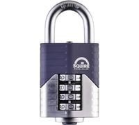 Squire Heavy Duty Padlock (Vulcan Combi 50) - Toughest Open Shackle - 4 Wheel V