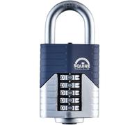 Squire Heavy Duty Padlock (Vulcan Combi 60) - Toughest Open Shackle - 5 Wheel Vulcan Padlock - Steel Cast Alloy for Corrosion Resistance -