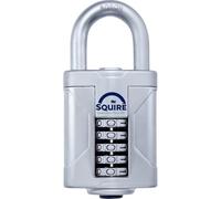 Squire Heavy Duty Padlock (Vulcan Combi 60) - Toughest Open Shackle - 5 Wheel Vulcan Padlock - Steel Cast Alloy for Corrosion Resistance - Weatherproof Lock for Home, School & Shed (Blue, 60 mm)