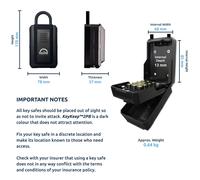 Squire KeyKeep 2 PB - Push-Button Combination Key Safe - Wall or Gate Mountable with Weather-Resistant Cover | 4,000+ Code Combinations | Durable Di