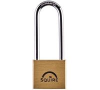 Squire Lion Block Brass Long Shackle Padlock (W)39.5mm