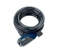 Squire Locks Heavy Duty Bikelock (Kilda 10/1800) - Tough Drive Cylinder Cable Lock - Weatherproof Armoured Steel Bike Lock with Key - Flexible, Tamper